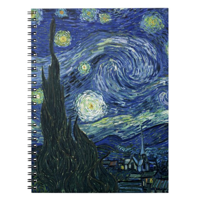 Starry Night Vincent van Gogh Fine Art Painting Notebook (Front)