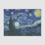 Starry Night Vincent van Gogh Fine Art Painting Tissue Paper<br><div class="desc">Vincent van Gogh (Dutch, 1853 - 1890) Starry Night, 1889, Oil on canvas Unframed: 73 × 92 cm (28.7 × 36.2 in) This painting depicts the view from the east facing window of Van Gogh's asylum room at Saint-Rémy-de-Provence, he added an idealised village. It has been in the permanent collection...</div>