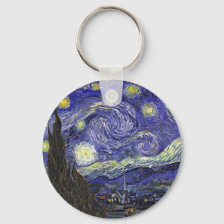 Starry Night, Vincent Van Gogh. Key Ring