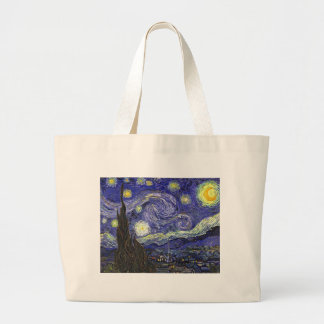 Starry Night, Vincent Van Gogh. Large Tote Bag
