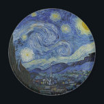 Starry Night Vincent van Gogh Magnet<br><div class="desc">This beautiful, fine art fridge magnet design shows Dutch post-Impressionist painter Vincent van Gogh's famous painting, "The Starry Night." Painted during his stay at the Saint Remy asylum in the 1880's, van Gogh depicted the rolling hills and cypress trees he saw from his window. He also added the village, which...</div>