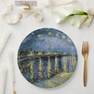  Starry Night  Vincent  van Gogh     Paper Plate