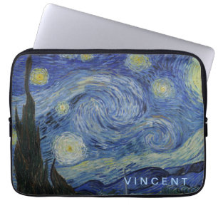 Starry Night Vincent van Gogh Personalised Laptop Sleeve