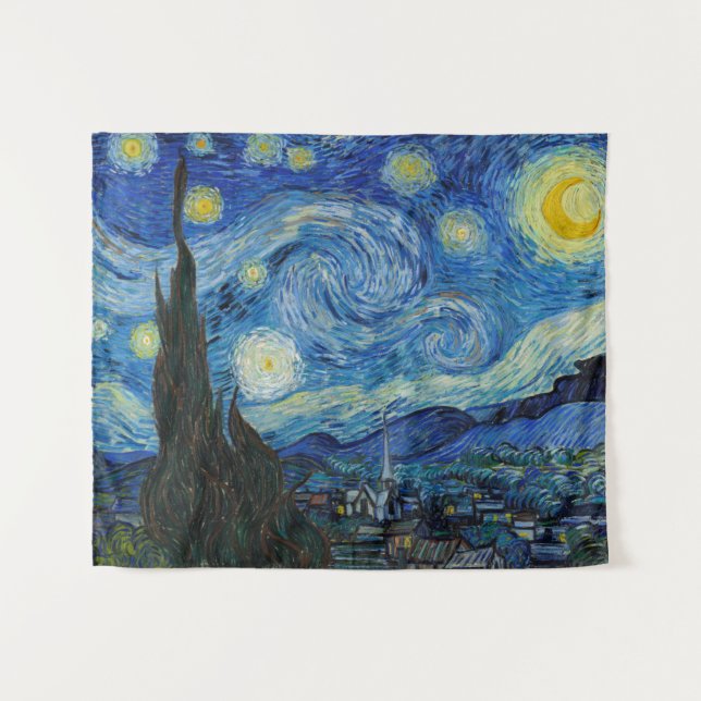 Starry Night | Vincent van Gogh Tapestry (Front (Horizontal))