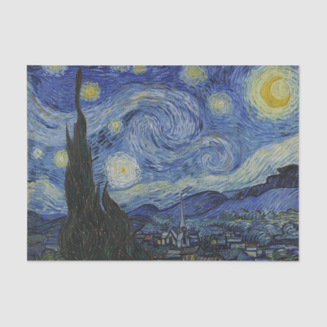 Starry Night Vincent van Gogh Tissue Paper (Front)