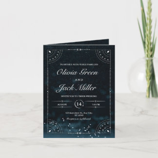 Starry Night Wedding Celestial Invitation