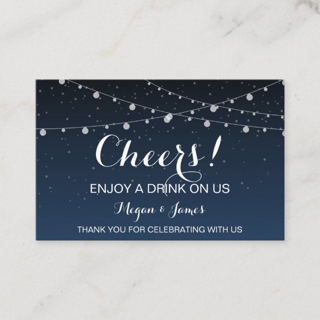 Starry Night Wedding Drink Ticket (Front)