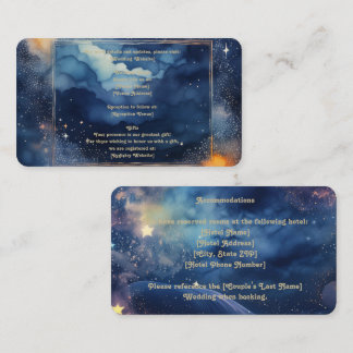 Starry Night Wedding Enclosure Card 