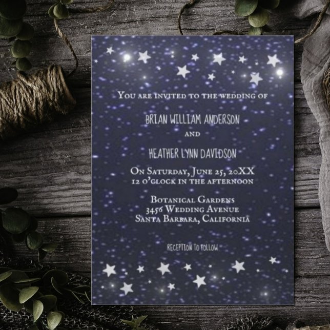 Starry Night Wedding Invitation (Starry Night Wedding Invitation)
