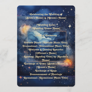 Starry Night Wedding Program