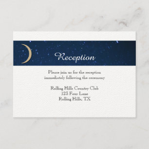 Starry Night Wedding Reception Enclosure Card