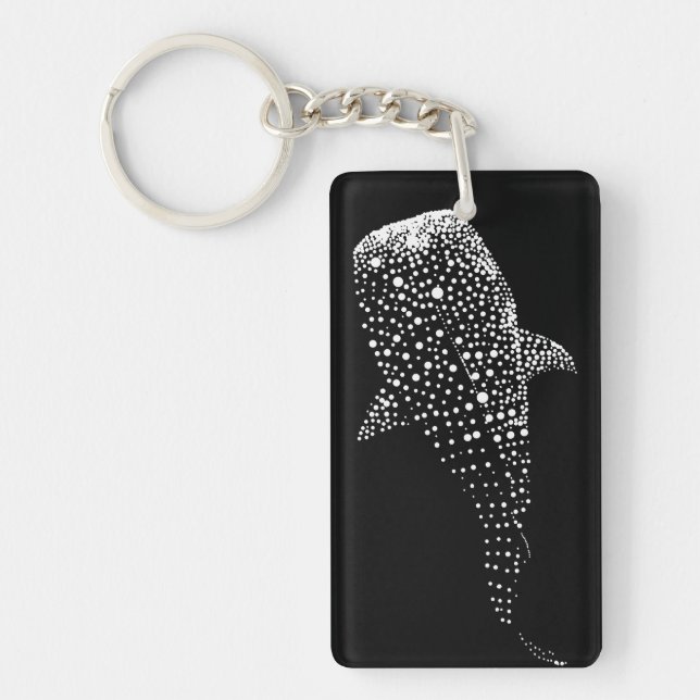 Starry Night Whale: Ocean's Celestial Guardian Key Ring (Front)