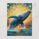 Starry Night Whale Postcard<br><div class="desc">Starry Night Whale</div>