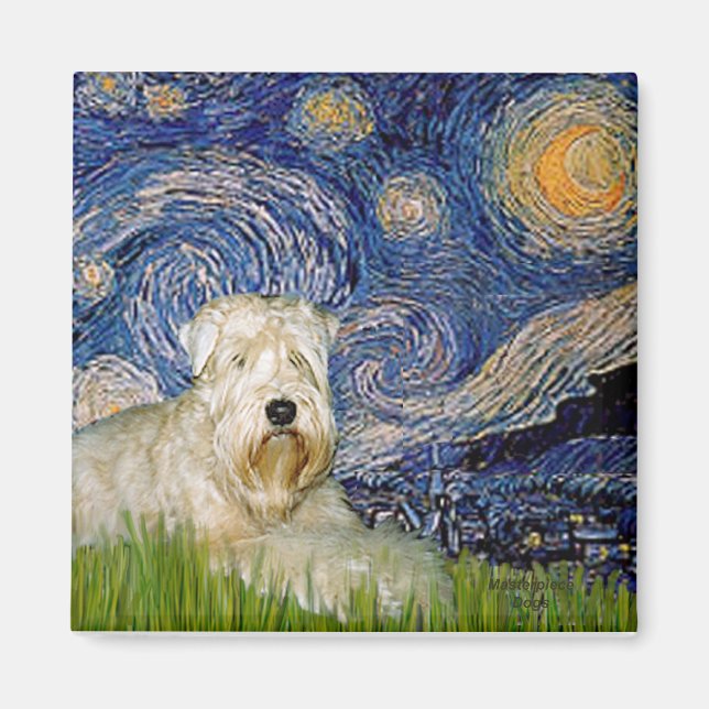 Starry Night - Wheaten Terrier 1 Magnet (Front)