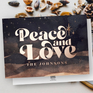 Starry Night Winter Sky Modern Elegant Chic Foil Foil Holiday Card