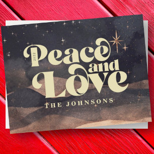 Starry Night Winter Sky Modern Elegant Chic Holiday Card