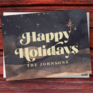 Starry Night Winter Sky Modern Elegant Chic Holiday Postcard