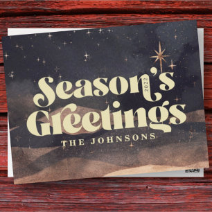 Starry Night Winter Sky Modern Elegant Chic Holiday Postcard