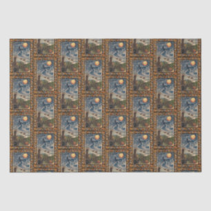 Starry Night with Fall Border Halloween Tissue Paper