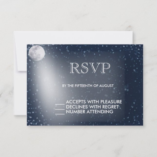 Starry Night with Moon Glow RSVP (Front)