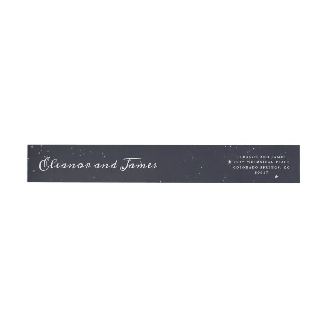 Starry Night Wraparound Return Address Label (Individual)