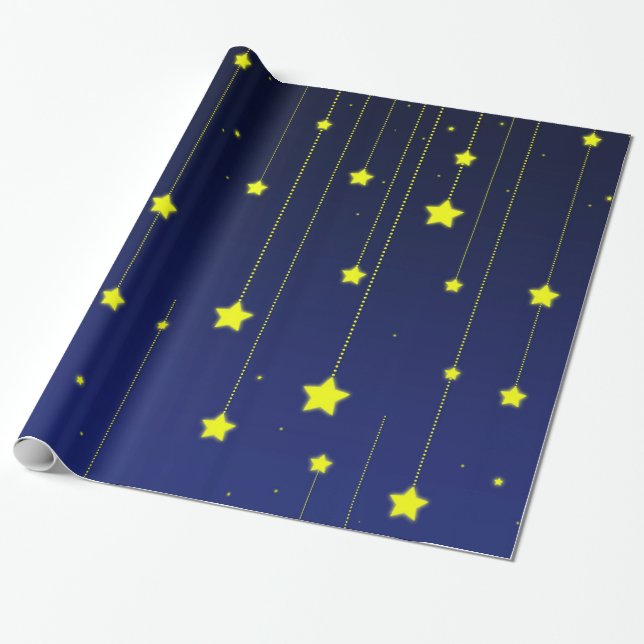 Starry Night wrapping paper (Unrolled)