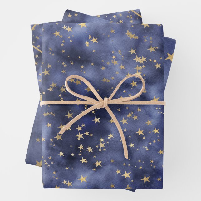 Starry Night Wrapping Paper Sheet (In situ)
