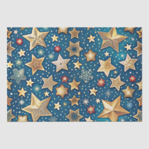Starry Night Wrapping Paper Shimmering and Festive