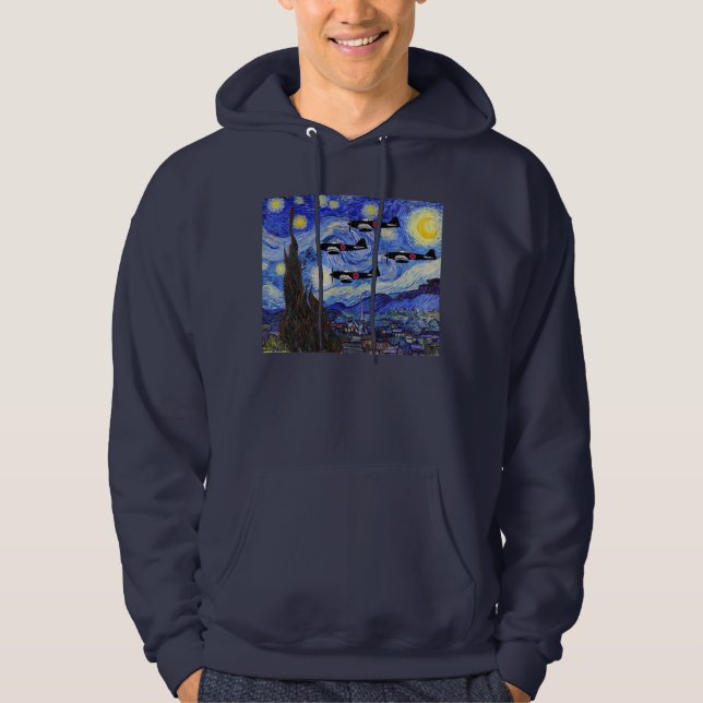 Starry Night + Zero Fighters Hoodie (Front)