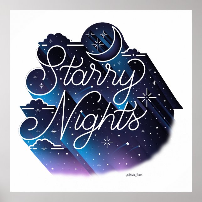 Starry Nights Square Poster (24x24) (Front)