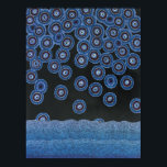 Starry Ocean Poster<br><div class="desc">A colorful poster from a painting inspired by Aboriginal art depicting a night-sky view over the ocean in the Mayan Riviera.</div>