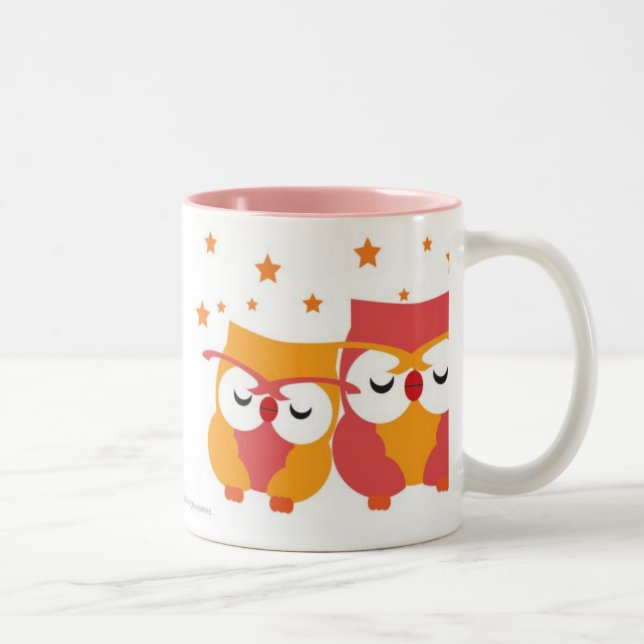 Starry Owls Two-Tone Coffee Mug (Right)