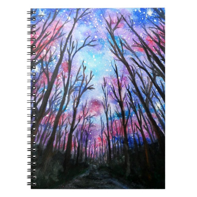 Starry Park Sky Night Notebook - Watercolor (Front)