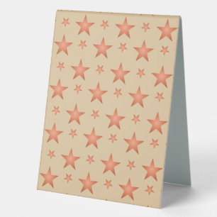 Starry pattern in gradient terracotta orange 