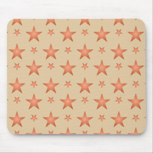 Starry pattern in gradient terracotta orange  mouse pad