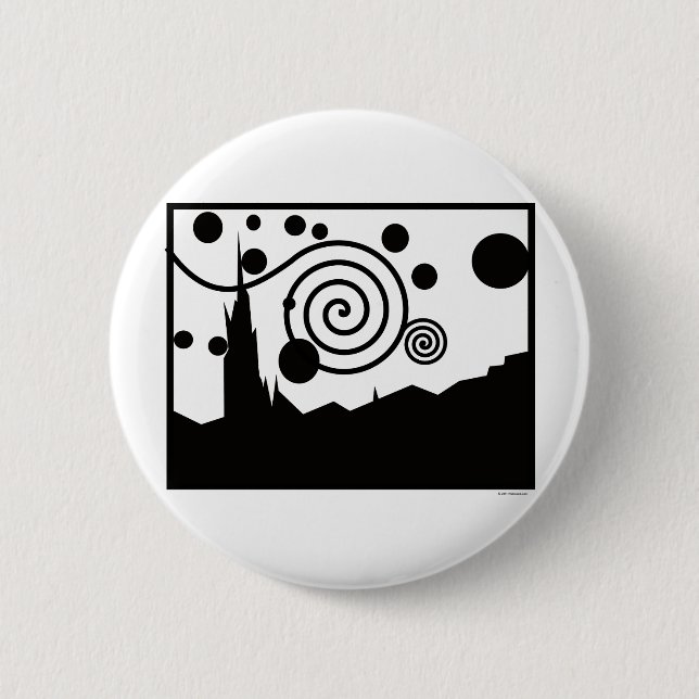 Starry Pictogram 6 Cm Round Badge (Front)