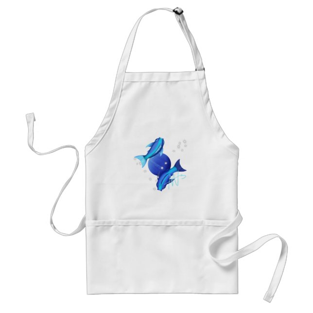 Starry Pisces Neptune Zodiac Standard Apron (Front)