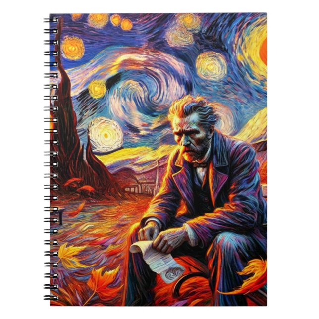 Starry Reflection Notebook - Columbus Day (Front)