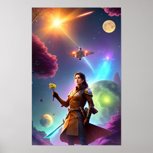 Starry Serenity: Journey Among Alien Gardens Poster (Front)