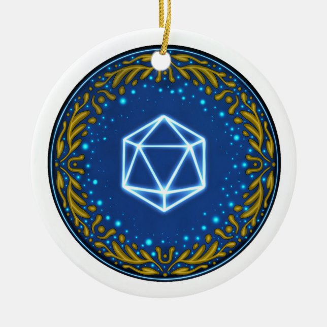 Starry Skies D20 Ornament (Front)