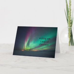 Starry Skies Northern Lights Christmas Card