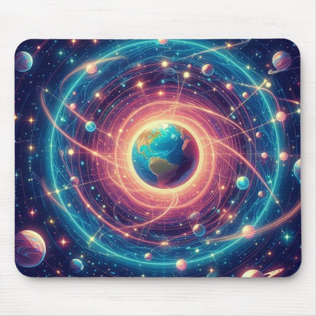 Starry Skies Thick Computer Mousepad (Front)