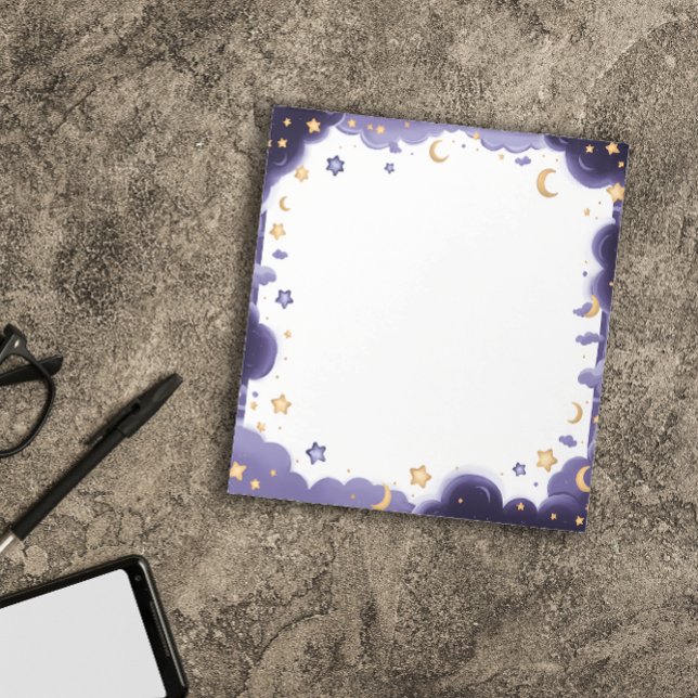 Starry Sky and Crescent Moon Notepad (Creator Uploaded)