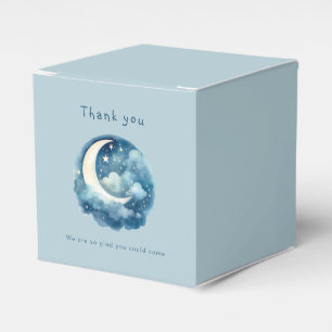 Starry sky and moon baby shower welcome favour box