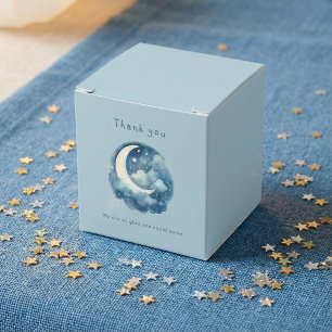 Starry sky and moon baby shower welcome favour box