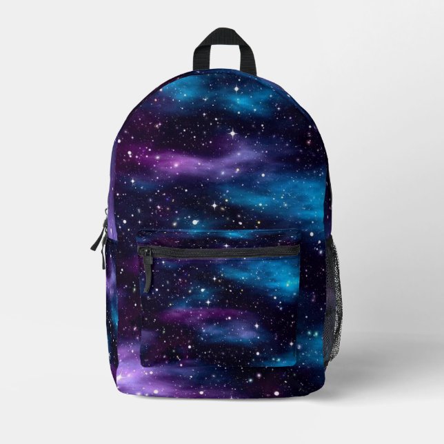 Starry Sky Galaxy Printed Backpack (Front)