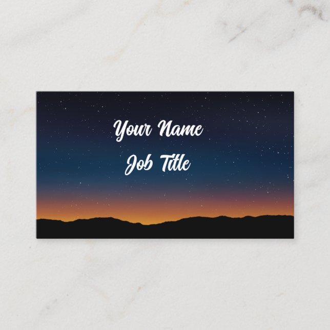 Starry Sky Landscape Business Card (Front)