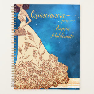 Starry Sky Midnight Blue Quinceañera Planner