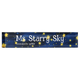 starry sky nameplate