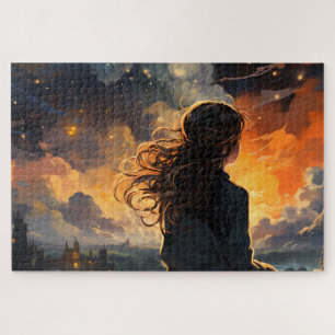 Starry Sky on Fire Jigsaw Puzzle